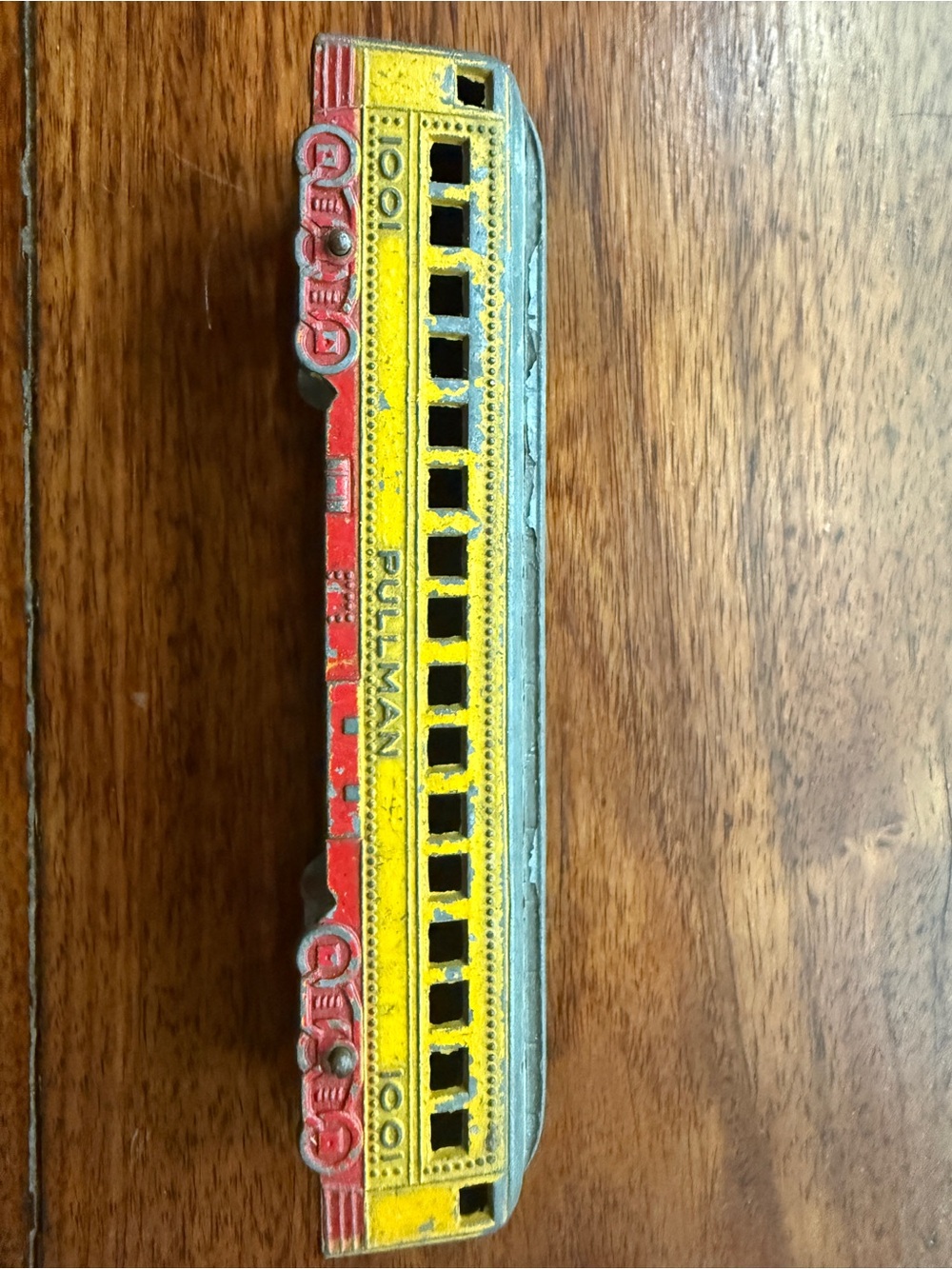 Pulman Style Kids Toy Bus - Yellow and Red